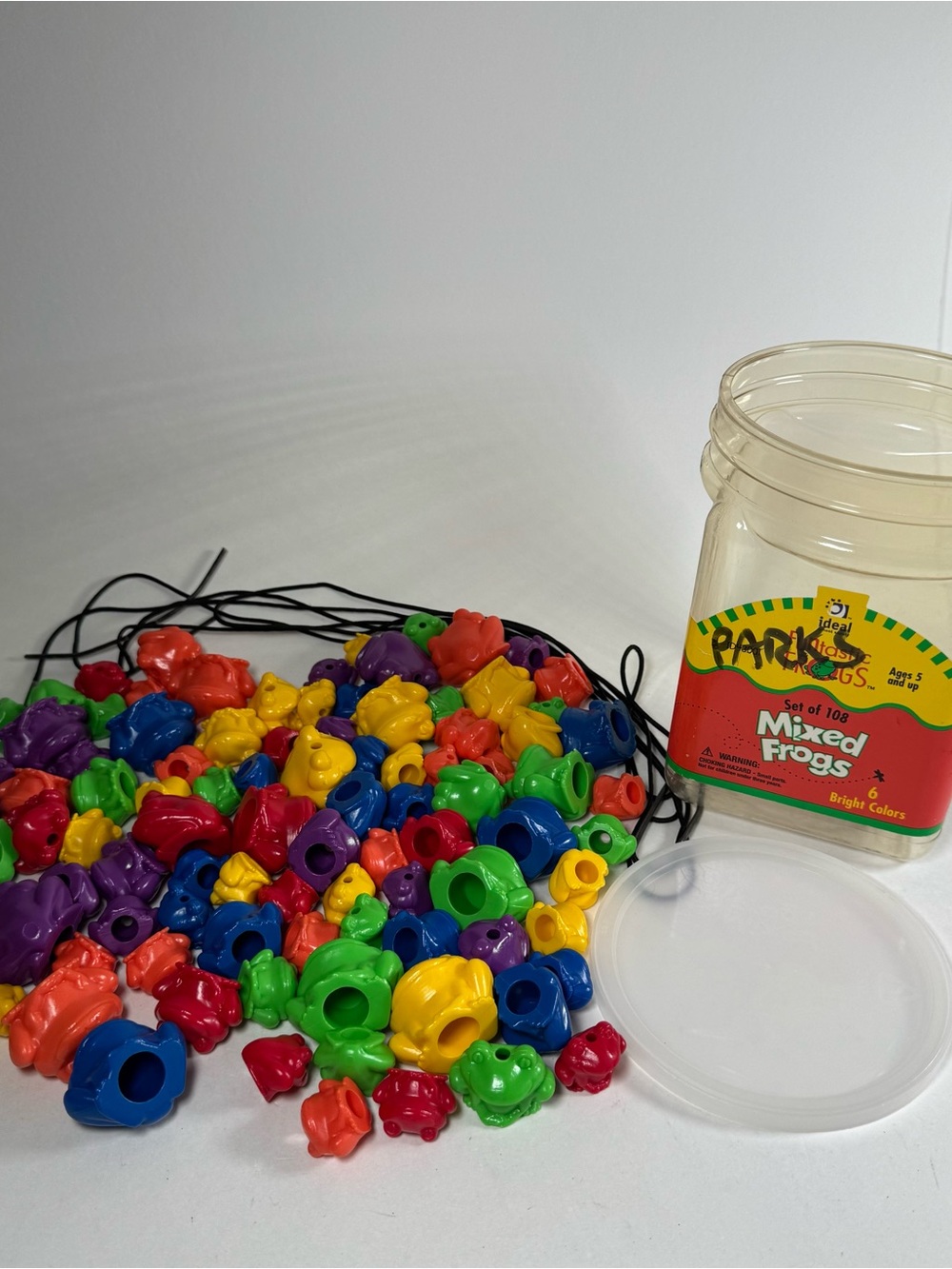 Ideal School Supply Funtastic Frogs Colorful Laces Sorting Counting Incomplete